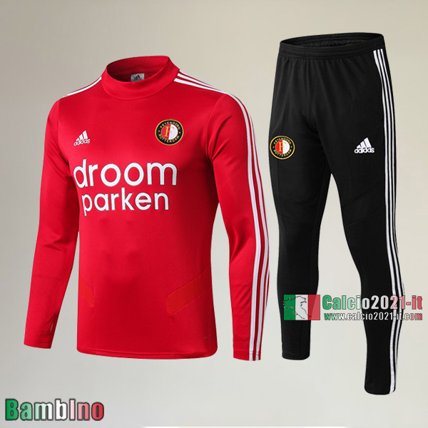 AAA Qualità Felpa Nuova Del Kit Tuta Feyenoord Rotterdam Bambino Rossa Vintage 2019/2020