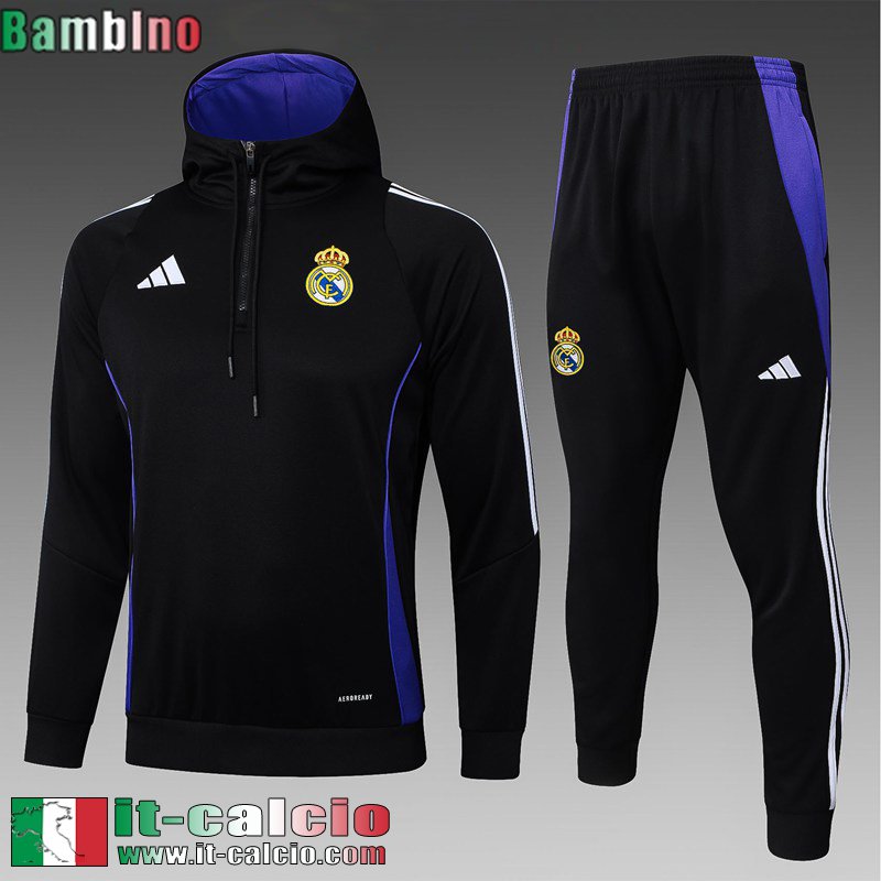 Kit: Tute Sportive Uomo - Cappuccio Hoodie Real Madrid Bambino 25 26 C625