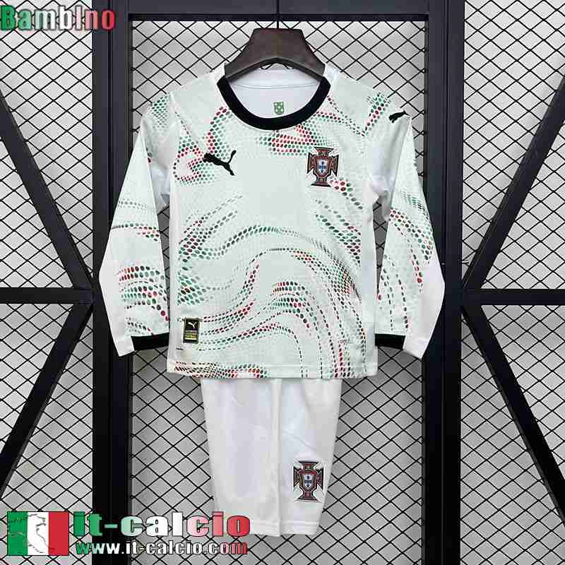 Maglie Calcio Portogallo Seconda Manga Larga Bambino 2025