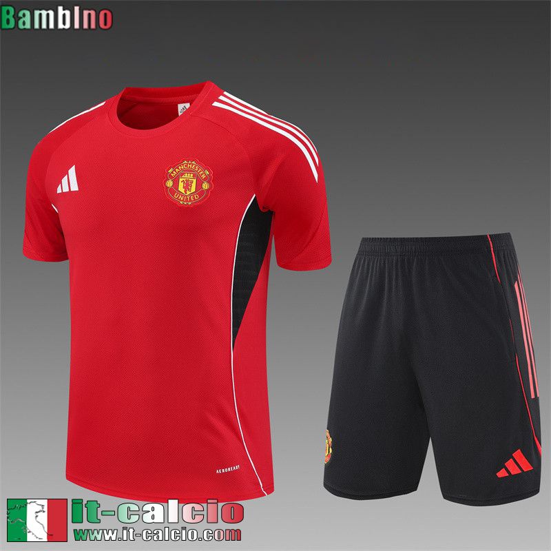 KIT: Magliette a maniche Manchester United Bambino 25 26 H539