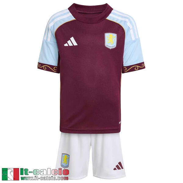 Maglie Calcio Aston Villa Bambino Prima 25 26