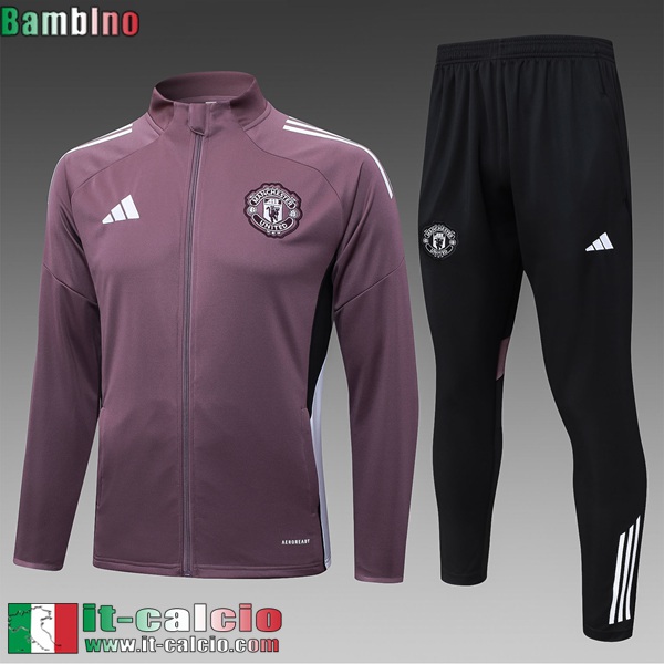 KIT:Full-Zip Giacca Manchester United Bambino 25 26 C814